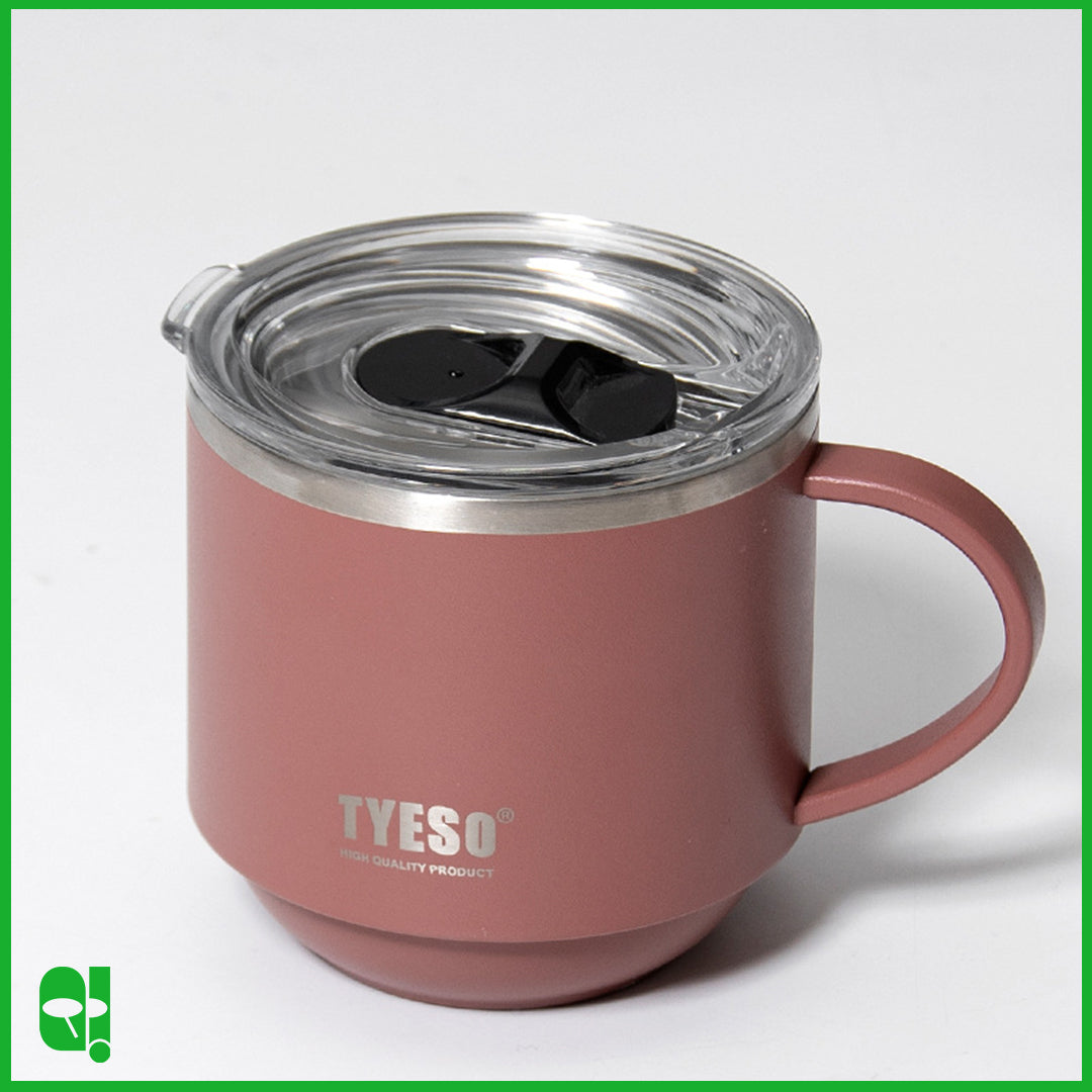 TYESO Cangkir Termos Air Minum Kopi dengan Tutup Thermos Stainless Steel Insulated Coffee Mug Cup with Lid