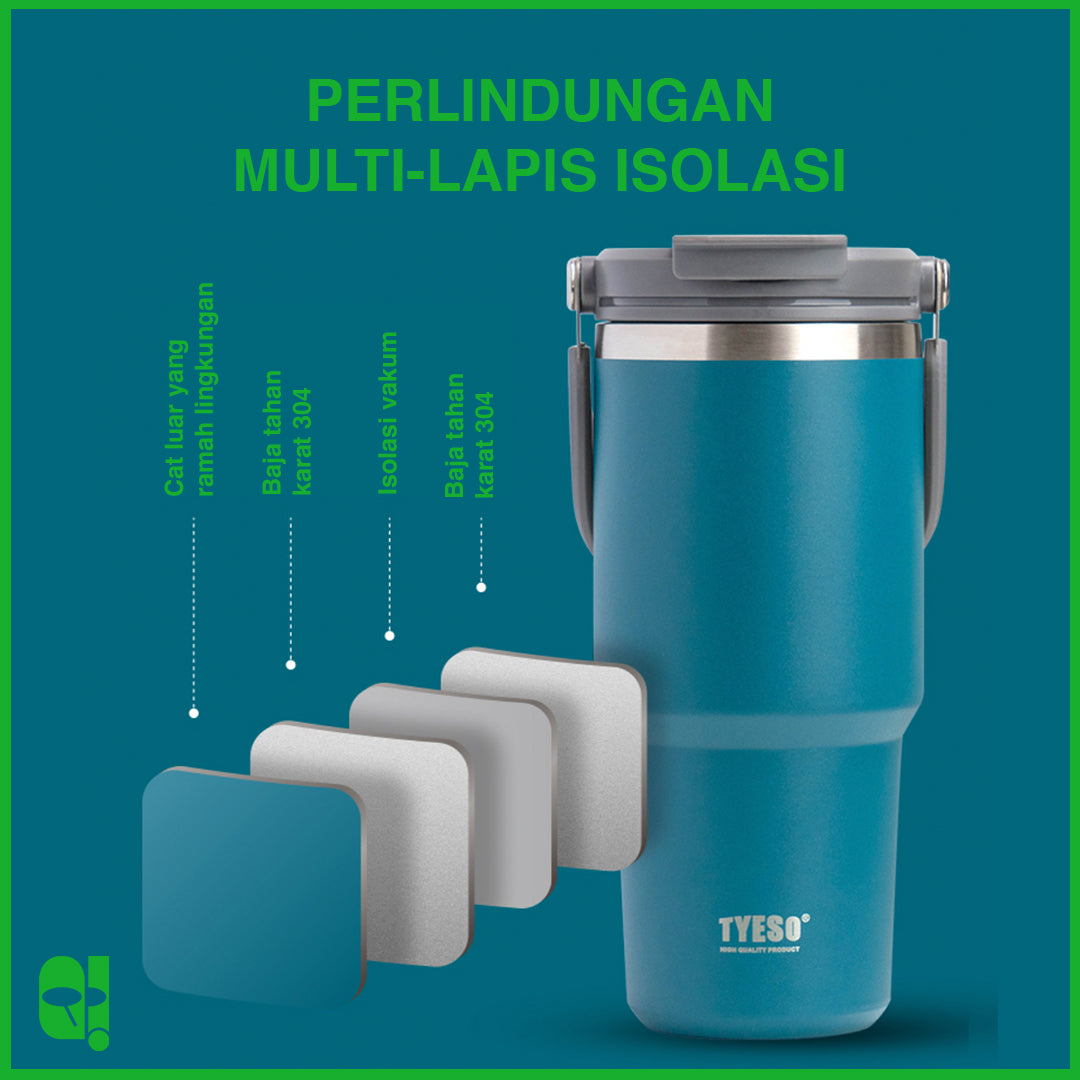 TYESO Thermos Botol Minum Termos Tumbler Coffee Mug 100% Original Asli + FREE Bubble Wrapping