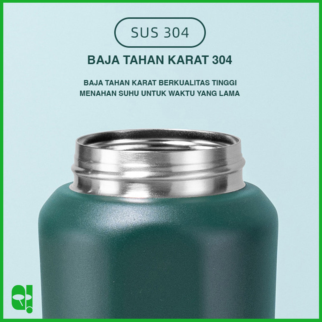 TYESO Botol Air Minum Olahraga Outdoor 600ml Thermos Stainless Steel Double Wall Termos Fitness Sports Water Bottle