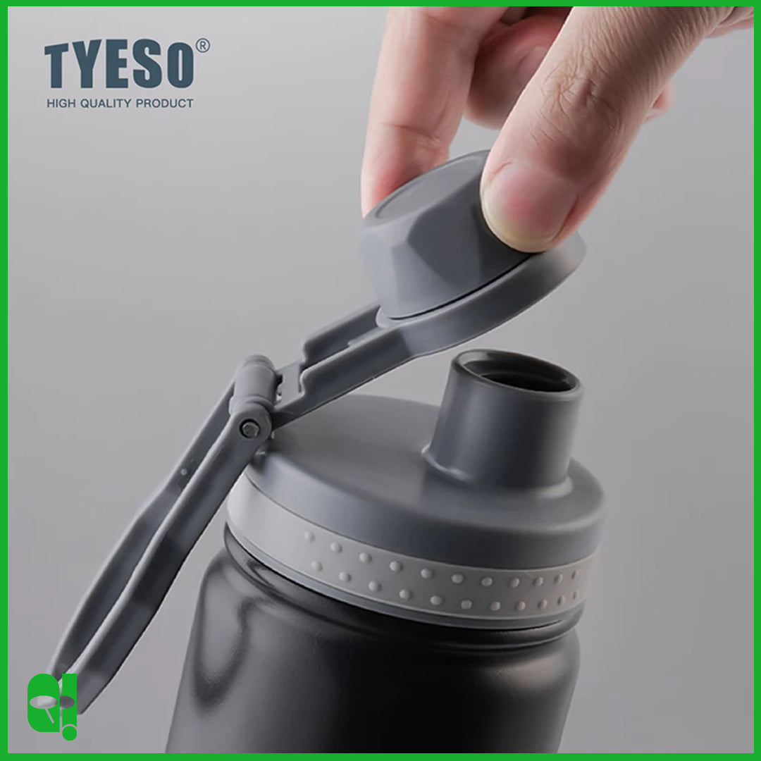 TYESO Botol Minum Olahraga Stainless dengan Tutup Erat Tahan Panas 750mL Thermos Cup Vacuum Insulated