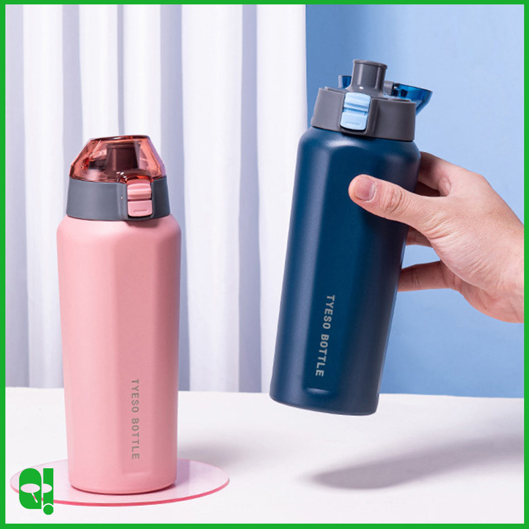 TYESO Botol Air Minum Olahraga Outdoor 600ml Thermos Stainless Steel Double Wall Termos Fitness Sports Water Bottle