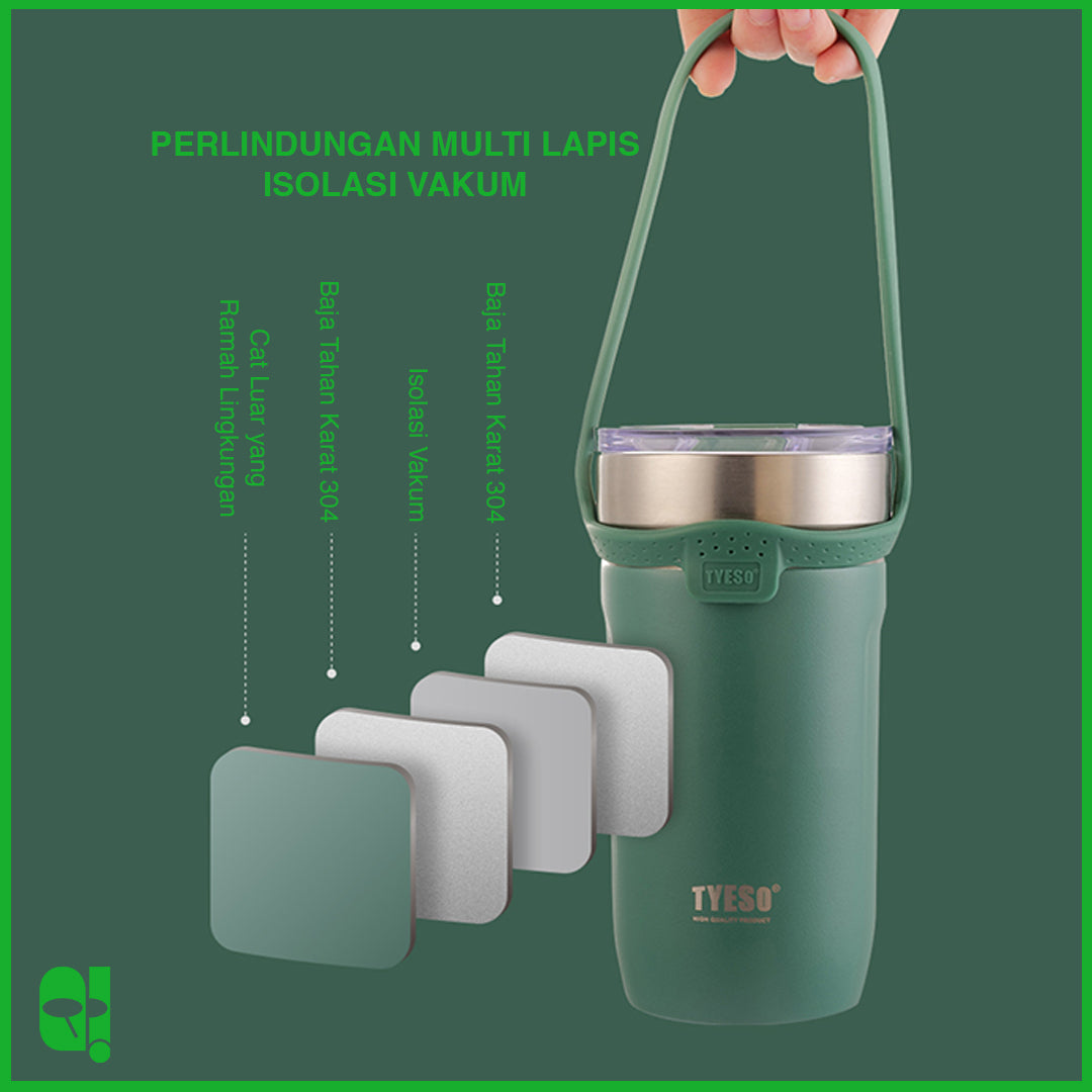 TYESO Tumbler Gelas Botol Minum Aesthetic Korea Coffee Cup 100% Original Asli + FREE Bubble Wrapping