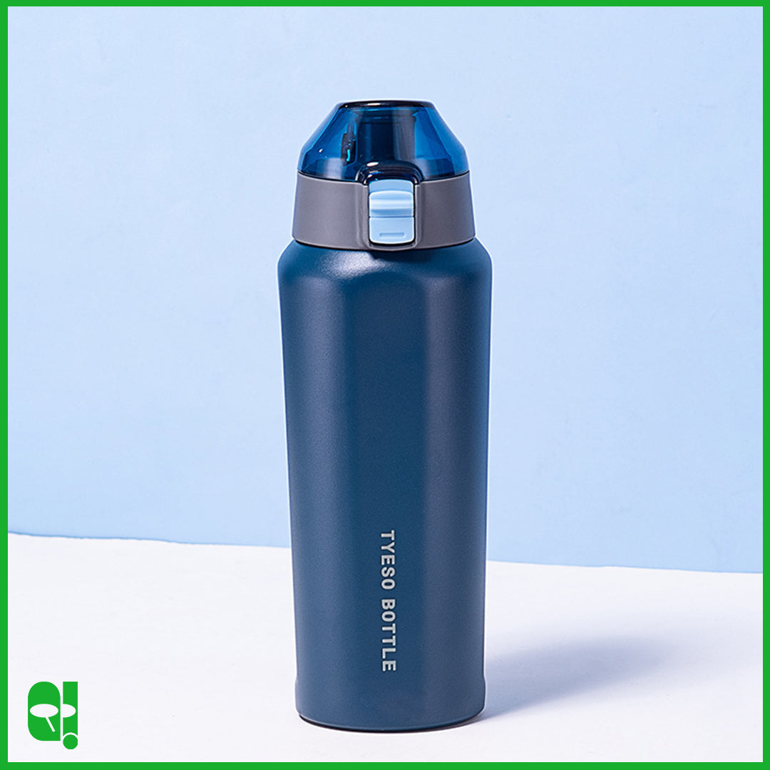 TYESO Botol Air Minum Olahraga Outdoor 600ml Thermos Stainless Steel Double Wall Termos Fitness Sports Water Bottle