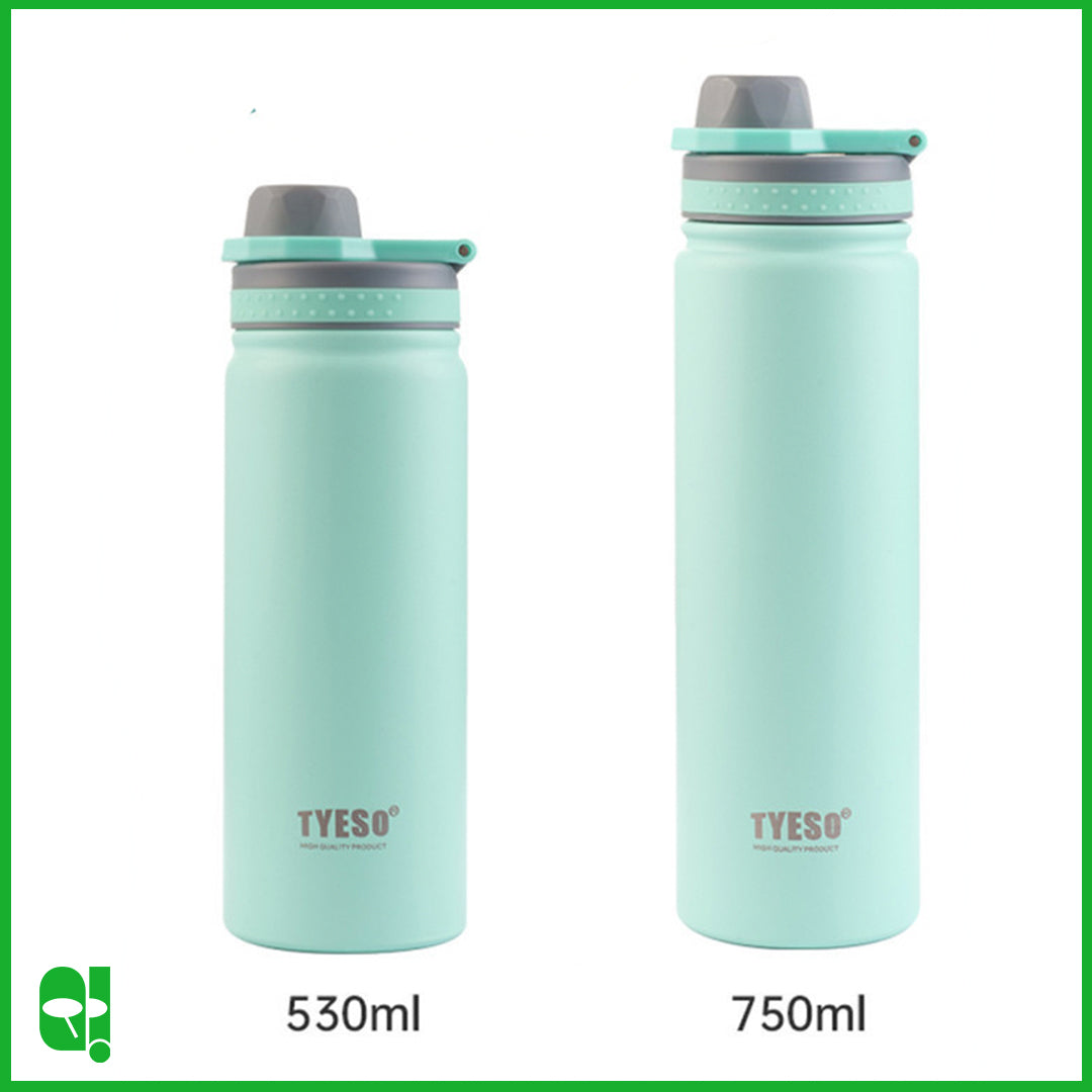 TYESO Botol Minum Olahraga Stainless dengan Tutup Erat Tahan Panas 750mL Thermos Cup Vacuum Insulated