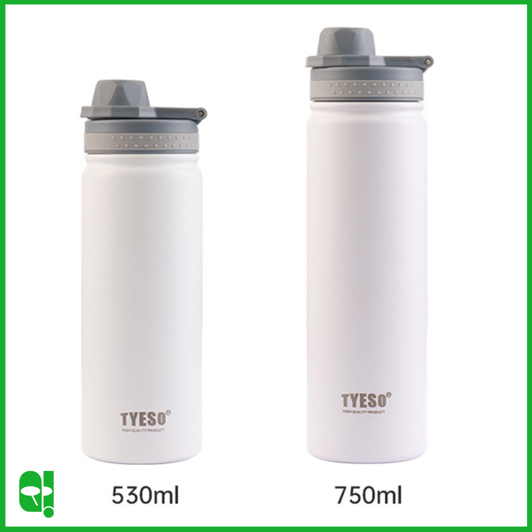 TYESO Botol Minum Olahraga Stainless dengan Tutup Erat Tahan Panas 750mL Thermos Cup Vacuum Insulated